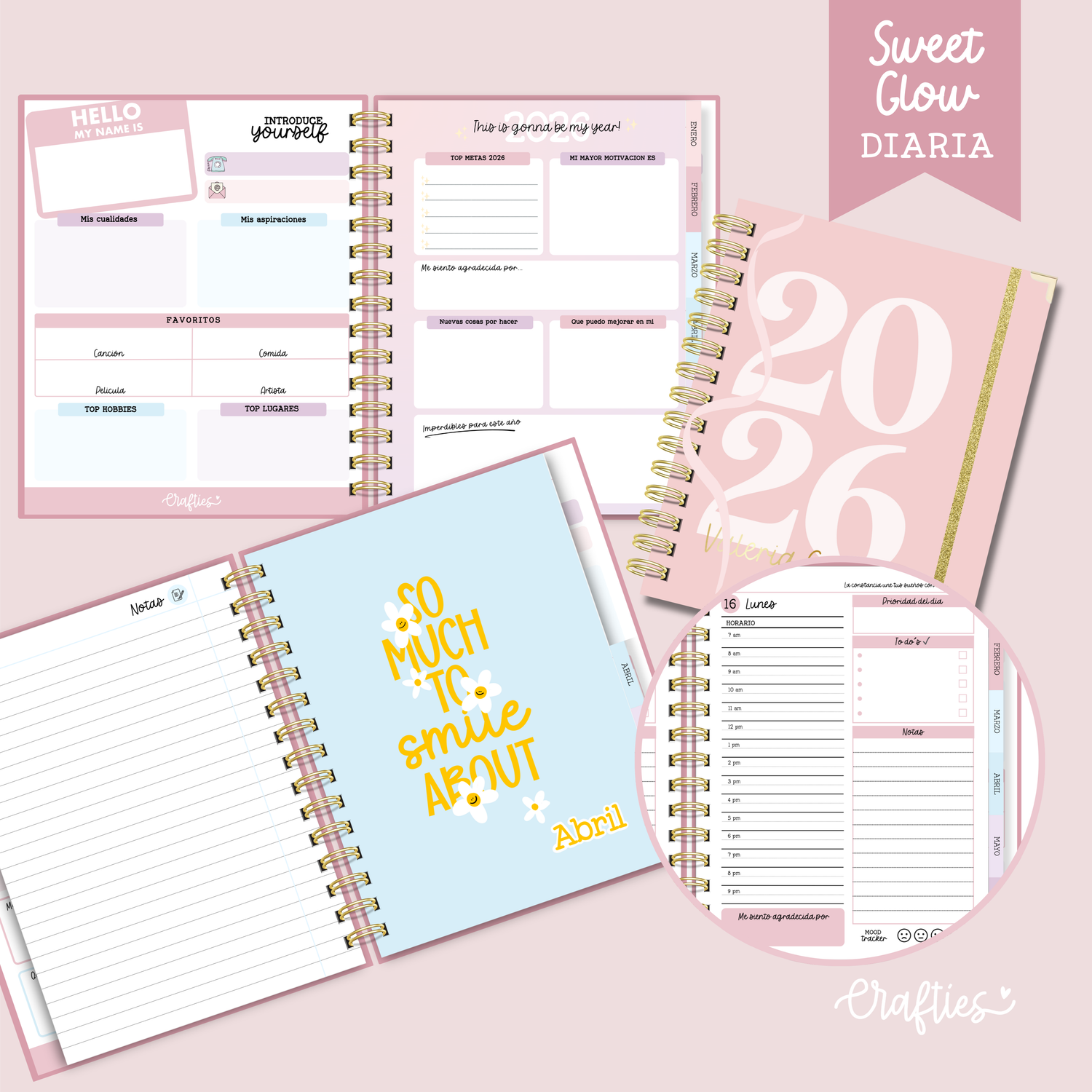 Agenda Diaria - Colección Sweet Glow