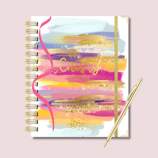 AGENDA GOLD BRUSHES - Vista Diaria